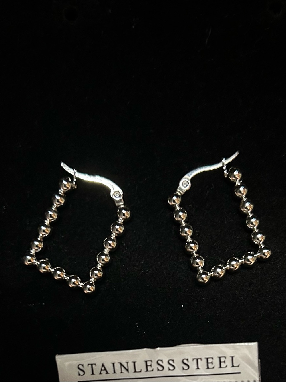 Beaded Earrings- Stainless Steel